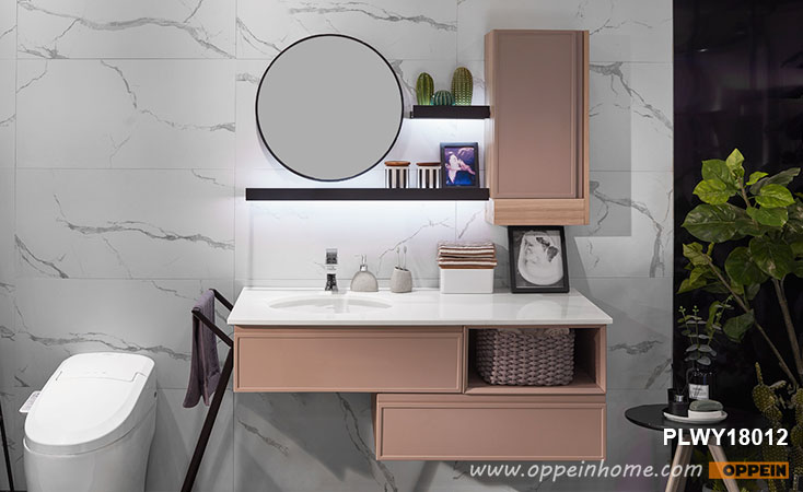 Silver-Flashing Lacquer Wall-Mounted Bathroom