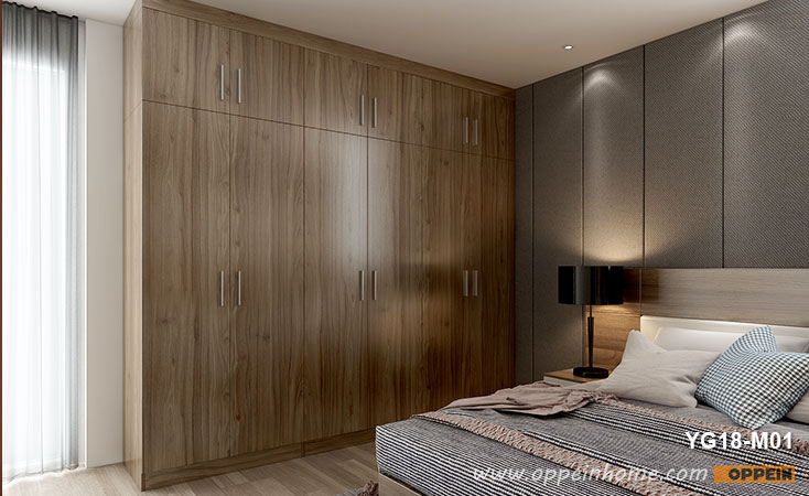 Wood Grain Melamine Hinged Wardrobe YG18-M01